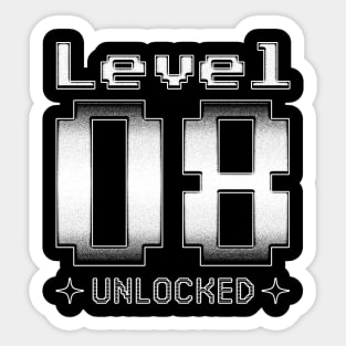 Level 08 Unlocked Sticker